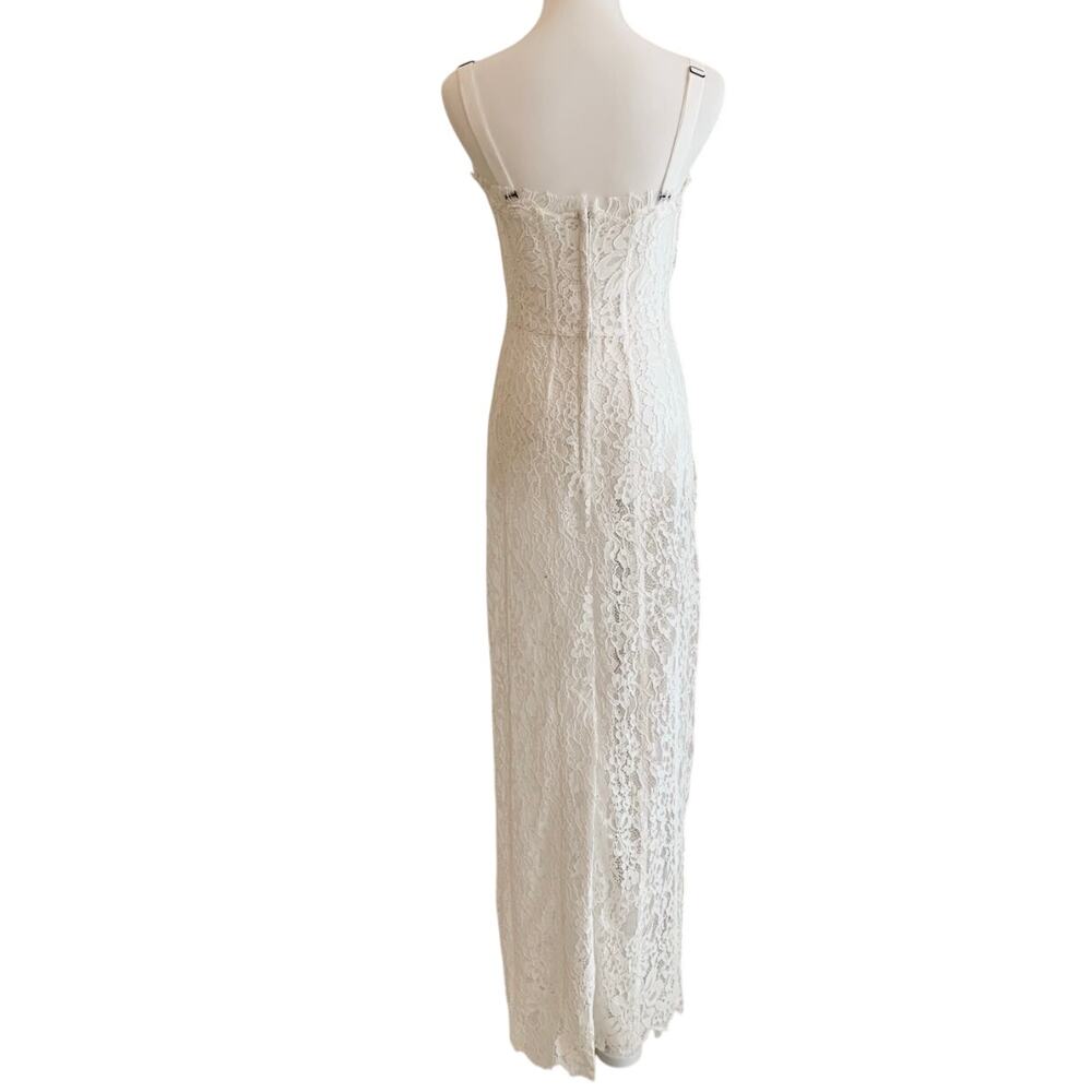Helsa The Lace Column Dress White - Picture 15 of 16
